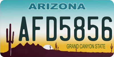 AZ license plate AFD5856
