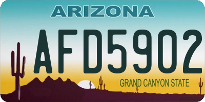 AZ license plate AFD5902