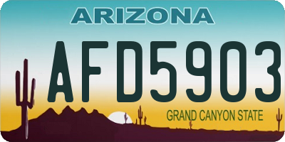 AZ license plate AFD5903