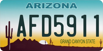 AZ license plate AFD5911