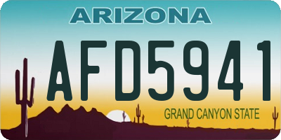 AZ license plate AFD5941