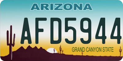 AZ license plate AFD5944