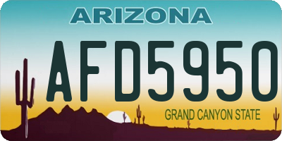 AZ license plate AFD5950