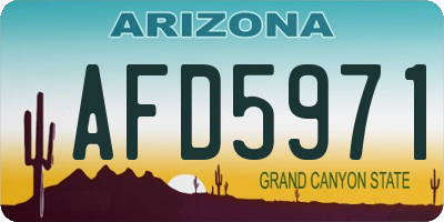 AZ license plate AFD5971