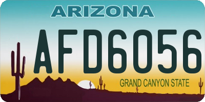 AZ license plate AFD6056