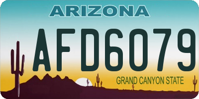 AZ license plate AFD6079