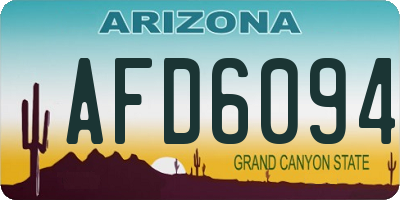 AZ license plate AFD6094