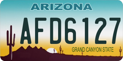 AZ license plate AFD6127