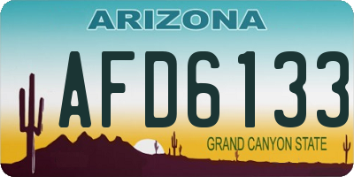 AZ license plate AFD6133
