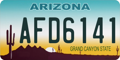 AZ license plate AFD6141