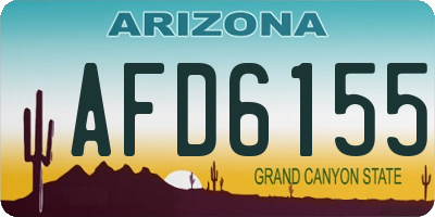AZ license plate AFD6155