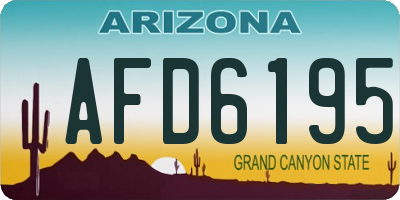AZ license plate AFD6195
