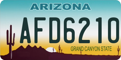 AZ license plate AFD6210