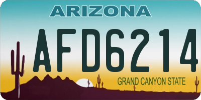 AZ license plate AFD6214