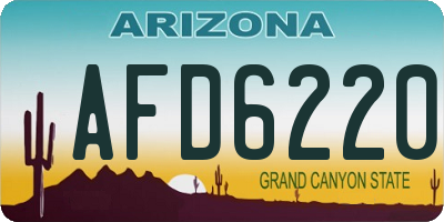 AZ license plate AFD6220