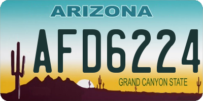 AZ license plate AFD6224