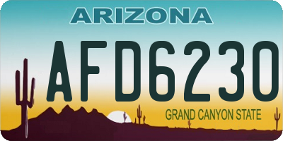 AZ license plate AFD6230