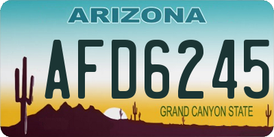 AZ license plate AFD6245