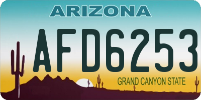 AZ license plate AFD6253