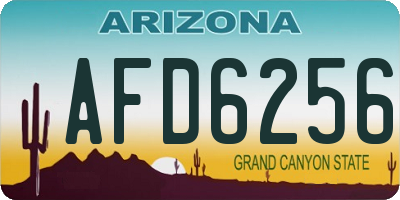 AZ license plate AFD6256