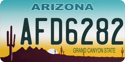 AZ license plate AFD6282
