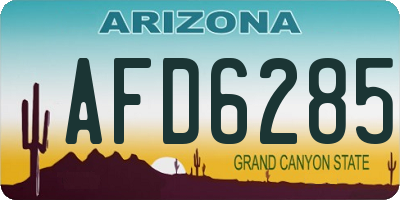 AZ license plate AFD6285