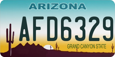 AZ license plate AFD6329