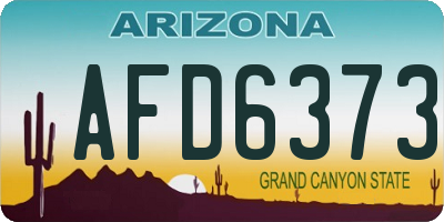 AZ license plate AFD6373