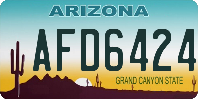 AZ license plate AFD6424