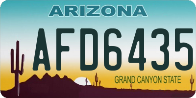 AZ license plate AFD6435