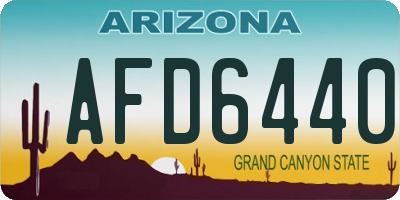 AZ license plate AFD6440