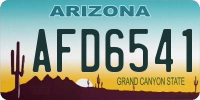 AZ license plate AFD6541