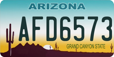 AZ license plate AFD6573