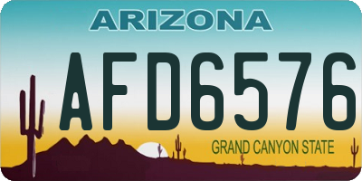 AZ license plate AFD6576