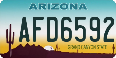 AZ license plate AFD6592