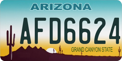 AZ license plate AFD6624