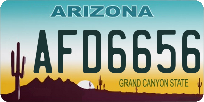 AZ license plate AFD6656