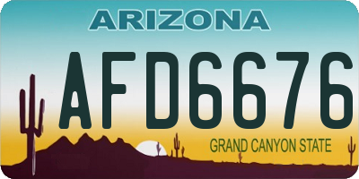AZ license plate AFD6676