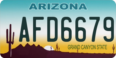 AZ license plate AFD6679