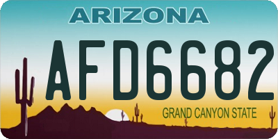 AZ license plate AFD6682