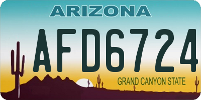 AZ license plate AFD6724