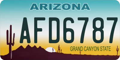 AZ license plate AFD6787
