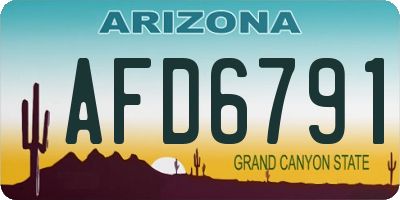 AZ license plate AFD6791