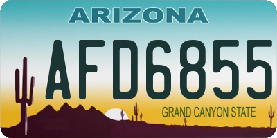 AZ license plate AFD6855