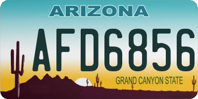 AZ license plate AFD6856