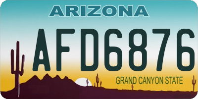 AZ license plate AFD6876