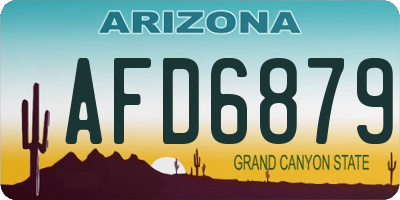 AZ license plate AFD6879