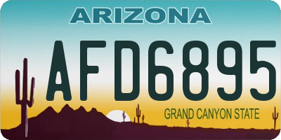 AZ license plate AFD6895