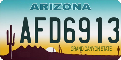 AZ license plate AFD6913