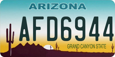 AZ license plate AFD6944